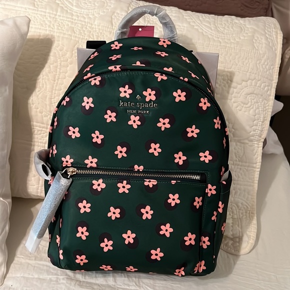 11. Kate Spade Chelsea Medium Backpack in Green Mutil - Picture 7 of 16